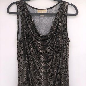 Michael Kors Sleeveless Snakeskin Blouse